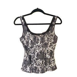 Black & Silver Arianne Tank